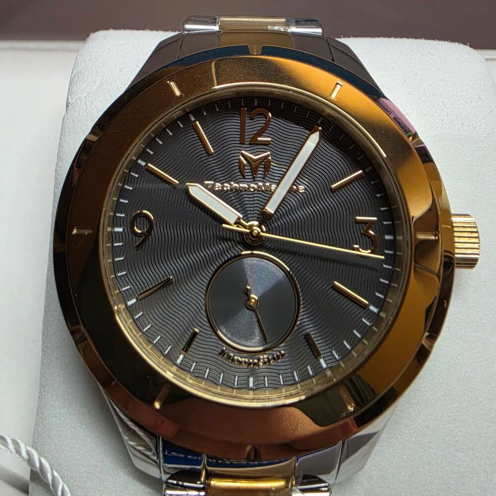 TechnoMarine MoonSun TM-818004 Men's Charcoal Dial Two-Tone Watch - 42mm